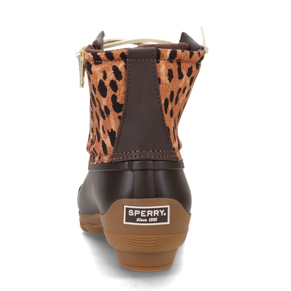 Sperry Syren Gulf Womens Ankle Duck Boots Brown Cheetah STS86757 NEW Multi Sz - Picture 7 of 10